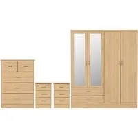 Mack 4-Door Bedroom Set - Sonoma Oak, Wood alternate view