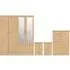 Mack 4-Door Bedroom Set with Wardrobe - Sonoma Oak
