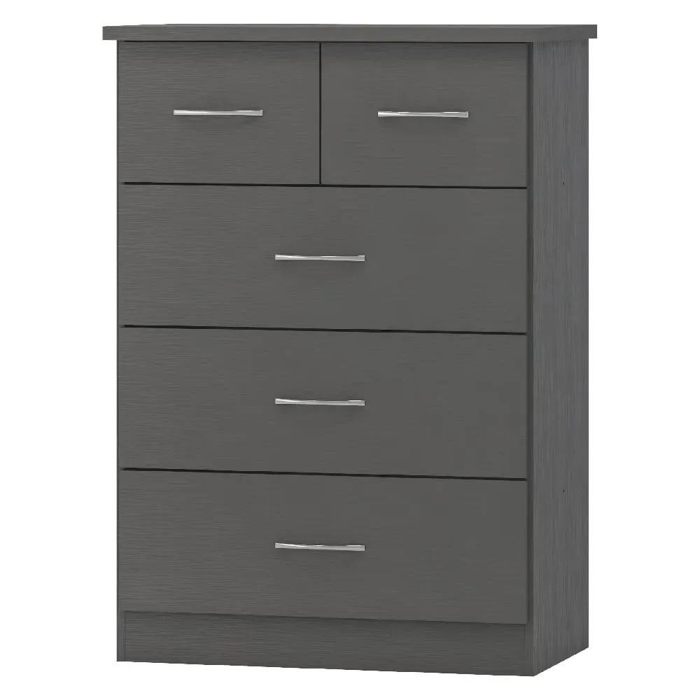 Mack 5-Drawer Chest - Grey, Wood product