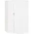 Mack Corner Wardrobe with 2 Doors - White Gloss