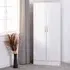 Mack Double Door Wardrobe - White, High Gloss