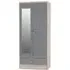 Mack Oak 2-Door Wardrobe with Drawer - Grey, Oak