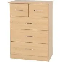 Mack Wide Chest of 5 Drawers - Sonoma Oak