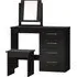 Mack Wooden Dressing Table Set - Black