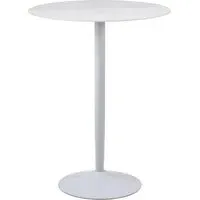 Macon Ceramic Bar Table - White, Steel
