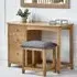 Macon Dressing Table with 3 Drawers and Stool - Oak