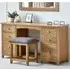 Macon Dressing Table with 6 Drawers and Stool - Oak