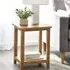 Macon Lamp Table with Storage - Oak