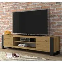 Macon Large TV Stand with 2 Doors - Artisan Oak