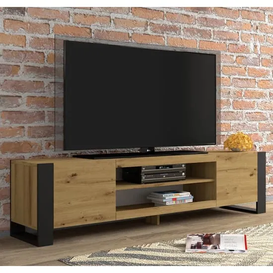 Macon Large TV Stand with 2 Doors - Artisan Oak