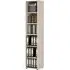 Macon Narrow Bookcase with 6 Shelves - Warm Maple