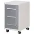 Macon Office Pedestal with 3 Glass Drawers - Grey
