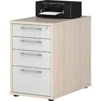 Macon Office Pedestal with 4 Drawers - Warm Maple