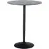 Macon Round Bar Table with Steel Base - Black, Ceramic