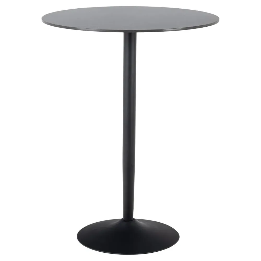 Macon Round Bar Table with Steel Base - Black, Ceramic image