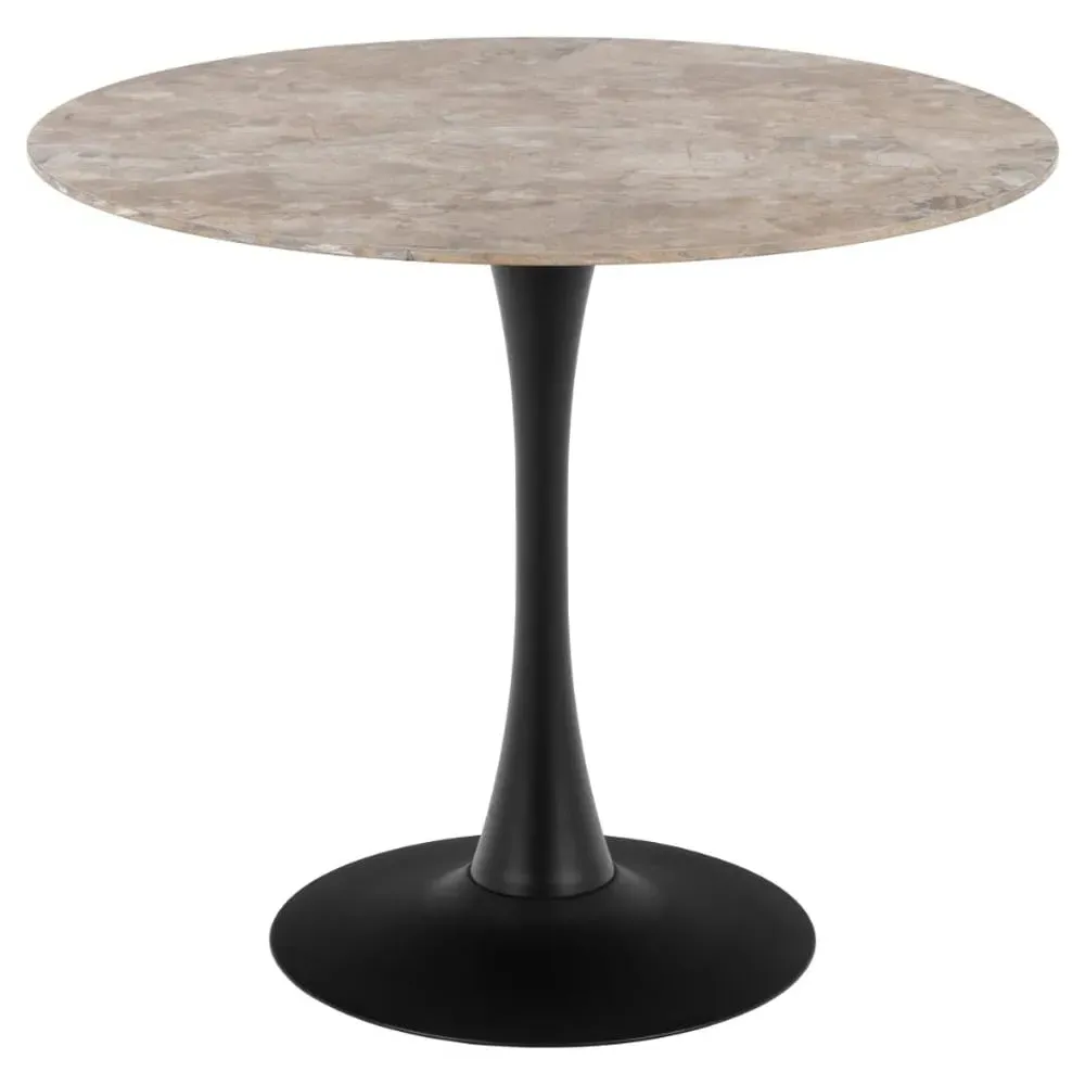 Macon Round Dining Table - Brown, Ceramic