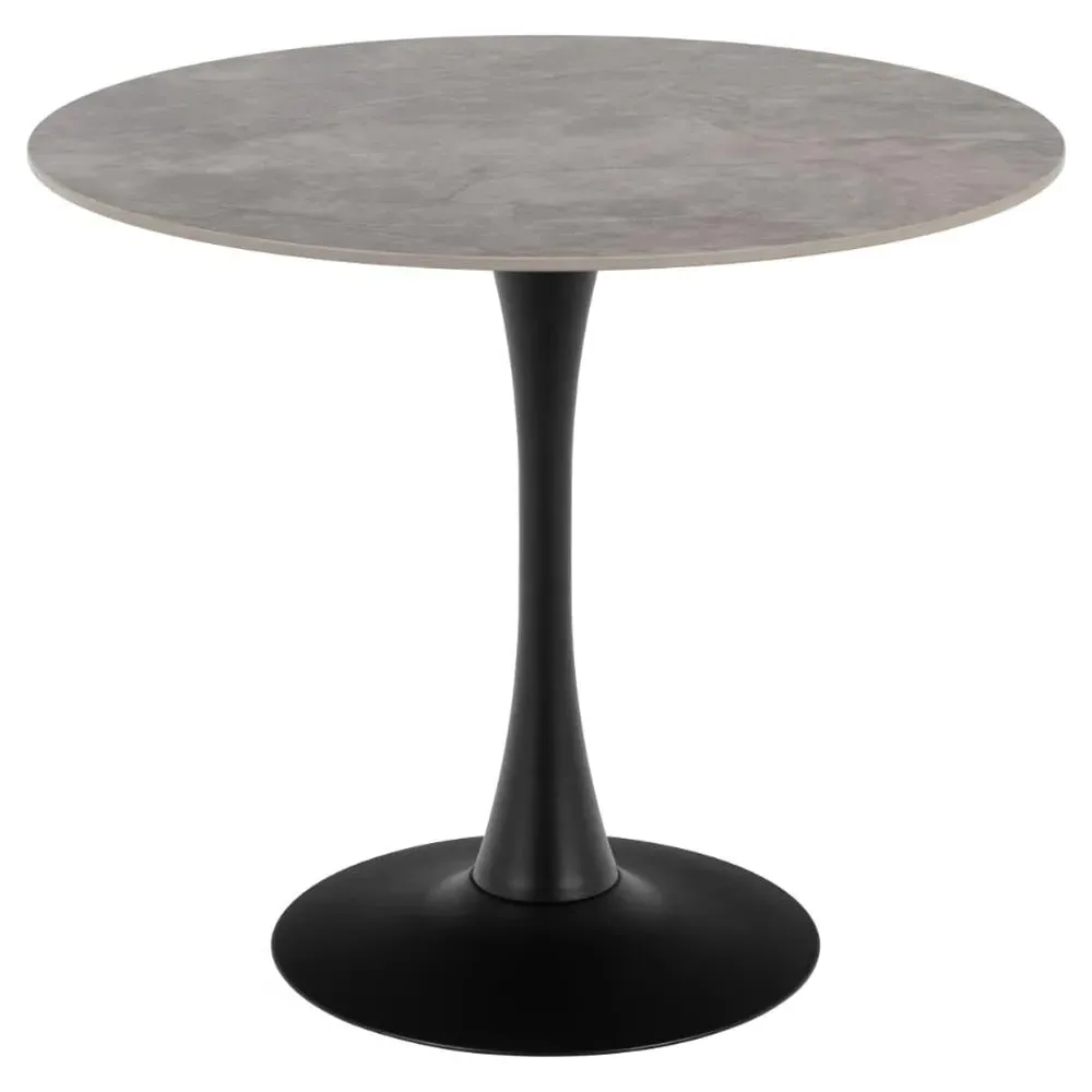 Macon Round Dining Table - Grey, Ceramic