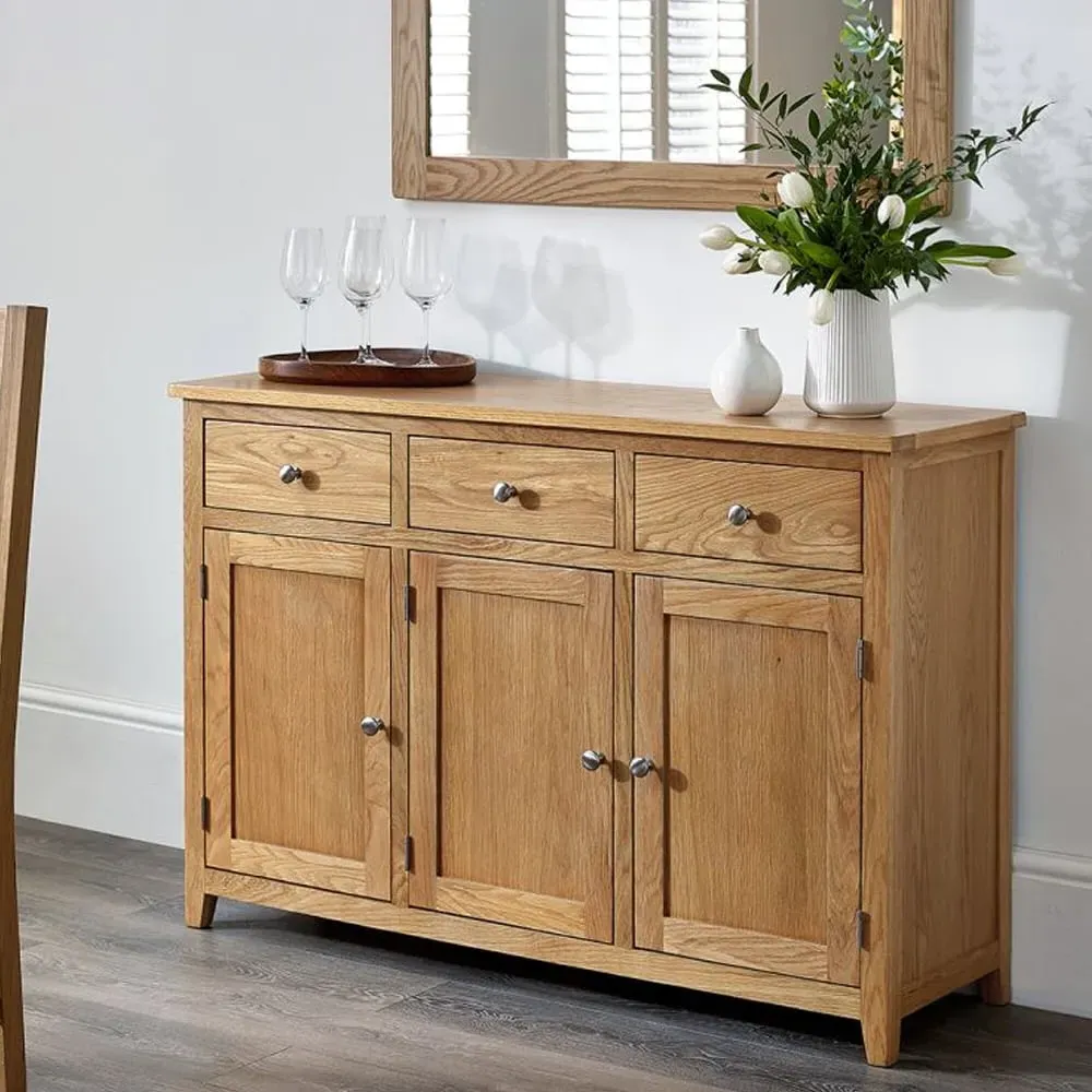 Macon Sideboard with 3 Doors 3 Drawers - Oak