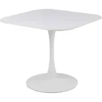 Macon Square Dining Table with Steel Base - White, Ceramic alternate view