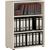 Macon Wide Bookcase with 3 Shelves - Warm Maple