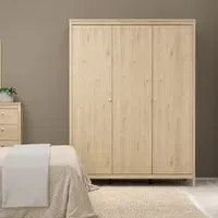 Macron 3-Door Wardrobe - Oak