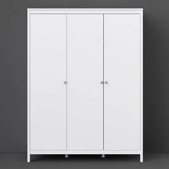 Macron 3-Door Wardrobe - White