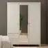 Macron 3 Door Wardrobe with 2 Drawers - Cashmere