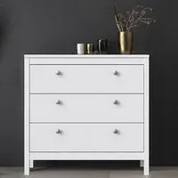 Macron 3 Drawer Chest - White
