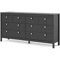 Macron 8 Drawer Chest - Matt Black