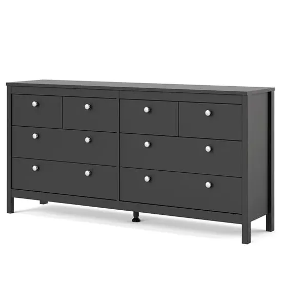 Macron 8 Drawer Chest - Matt Black
