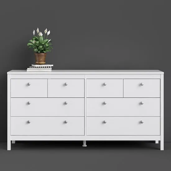 Macron 8 Drawer Chest - White