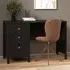 Macron Computer Desk with 3 Drawers - Black, Laminated Board