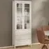 Macron Display Cabinet with 2 Doors 3 Drawers - Cashmere