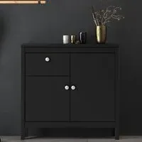 Macron Sideboard with 2 Doors 1 Drawer - Matt Black