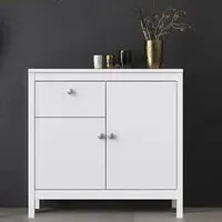 Macron Sideboard with 2 Doors 1 Drawer - White