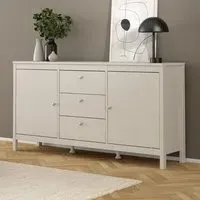 Macron Sideboard with 2 Doors 3 Drawers - Cashmere