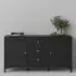 Macron Sideboard with 2 Doors 3 Drawers - Matt Black