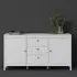 Macron Sideboard with 2 Doors 3 Drawers - White