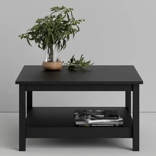 Macron Square Coffee Table - Black, Wood image