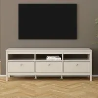 Macron TV Stand with 3 Drawers - Cashmere