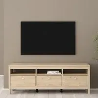 Macron TV Stand with 3 Drawers - Oak