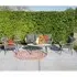 Macy 3-Seater Garden Lounge Set with Coffee Table - Dark Grey