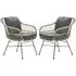 Macy Garden Dining Chairs with Cushion - Natural, Rattan