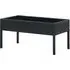 Macy Large Garden Coffee Table with Glass Top - Black, Rattan