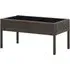 Macy Large Garden Coffee Table with Glass Top - Brown, Rattan