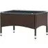 Macy Small Garden Coffee Table with Glass Top - Brown, Rattan