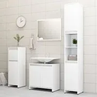 Madden 4 Piece Bathroom Furniture Set - White, Engineered Wood