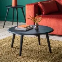 Maddux Round Coffee Table - Black, Wood