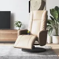 Madera Recliner Chair with Footrest - Cappuccino, Faux Leather