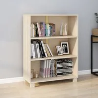 Madesh 3-Shelf Bookcase - Honey Brown, Pinewood